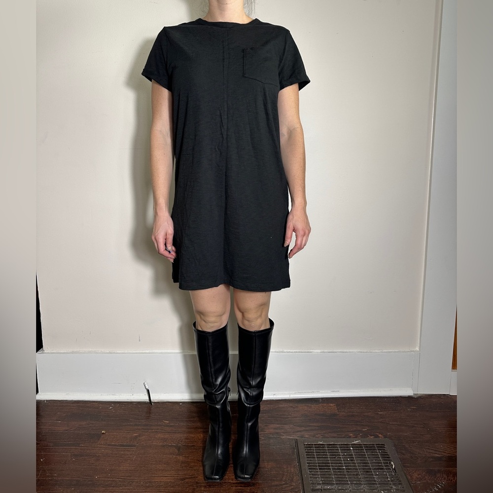 Gap 100% Cotton Black Shirt Dress Size M NWT